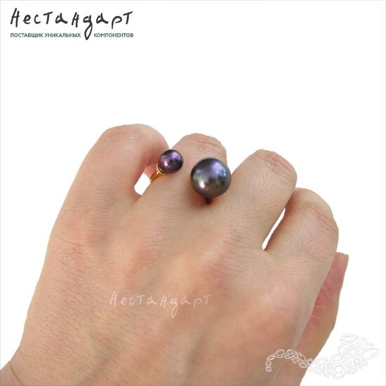 Основа для кольца Teardrop Vermeil Sterling Silver регулируемая, изображение 5