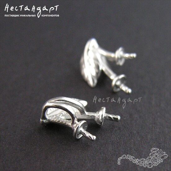 Бейл-держатель для кулона Cherry Sterling Silver Rhodium Plated 10х9 мм, изображение 2