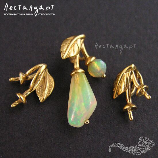 Бейл-держатель для кулона Cherry Vermeil Sterling Silver 10х9 мм