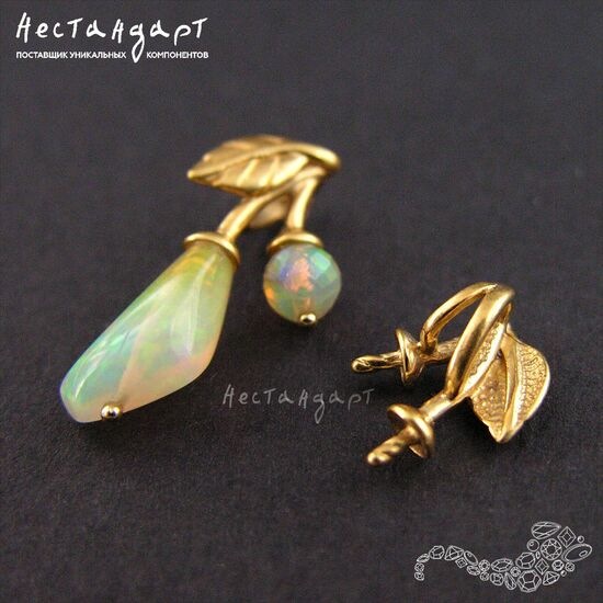 Бейл-держатель для кулона Cherry Vermeil Sterling Silver 10х9 мм, изображение 3