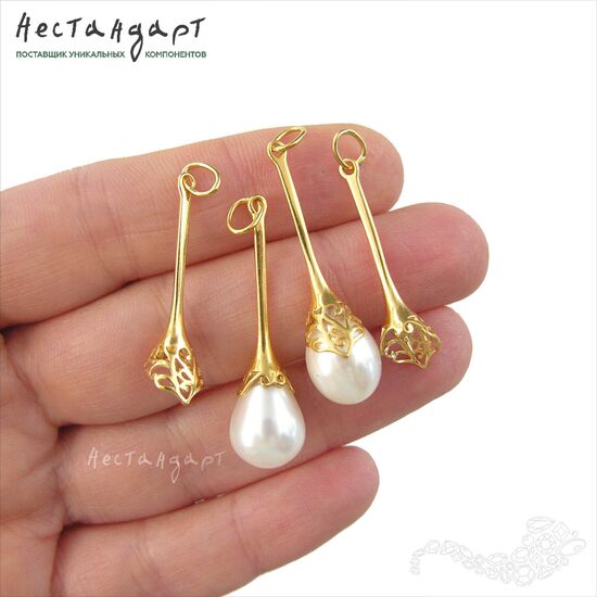 Подвеска со штифтом Elvish Vermeil Sterling Silver 31х8 мм, изображение 2