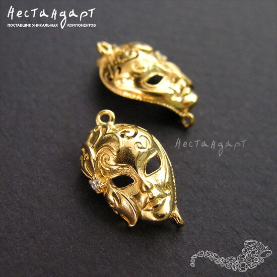 Коннектор Venetian Vermeil Sterling Silver 19х11 мм, изображение 3