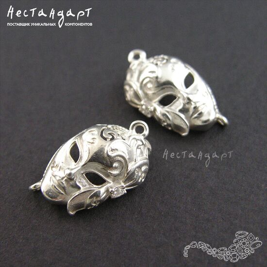 Коннектор Venetian Sterling Silver 19х11 мм, изображение 3