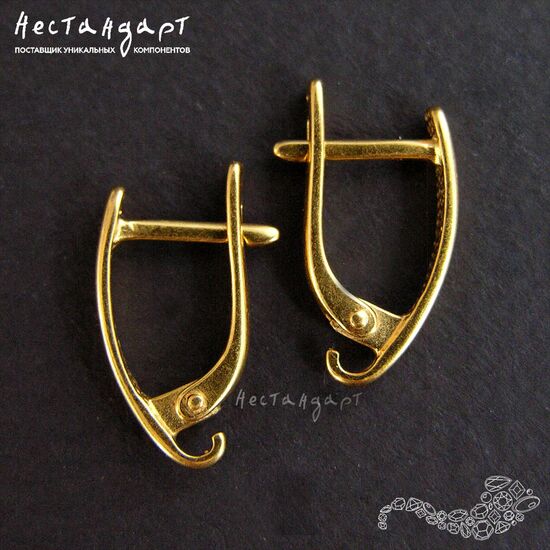 Швензы Surf Vermeil Sterling Silver 16х2,5 мм (пара), изображение 3