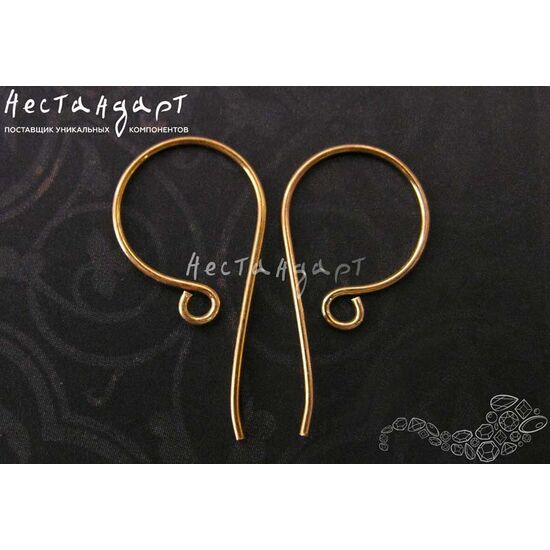 Швензы Simple Long Vermeil Sterling Silver 24x12 мм (пара), изображение 2