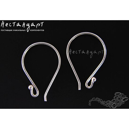 Швензы Small Ball Sterling Silver 18x12 мм (пара)