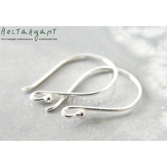 Швензы Small Ball Sterling Silver 18x12 мм (пара), изображение 2