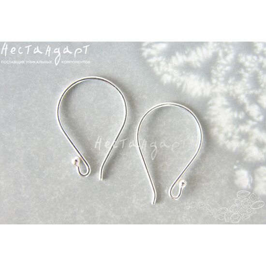 Швензы Small Ball Sterling Silver 18x12 мм (пара), изображение 4