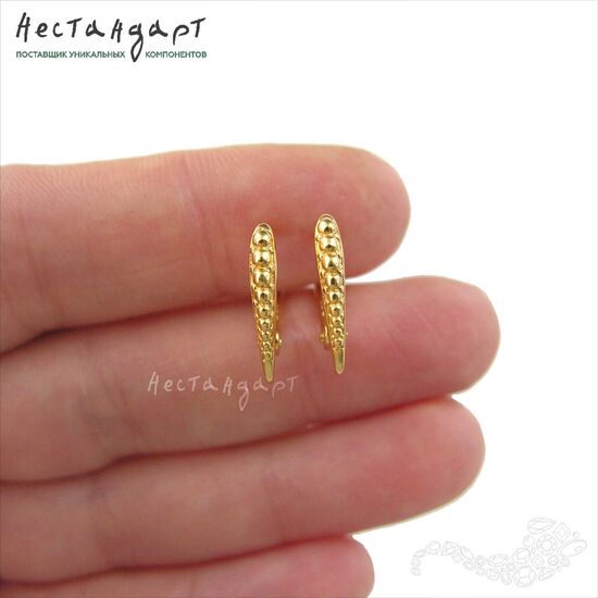 Швензы Grains Vermeil Sterling Silver 15x2,5 мм (пара), изображение 2