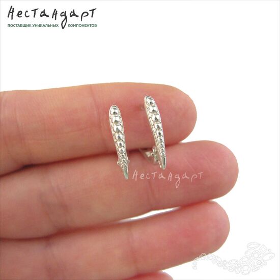 Швензы Grains Sterling Silver 15x2,5 мм (пара), изображение 2