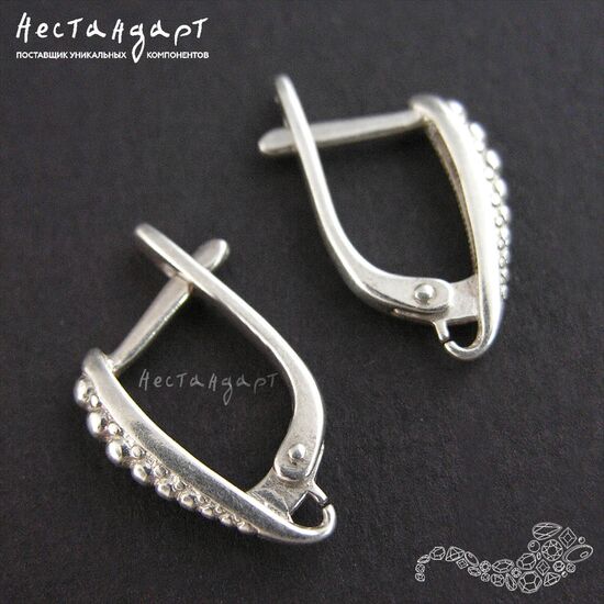 Швензы Grains Sterling Silver 15x2,5 мм (пара), изображение 3