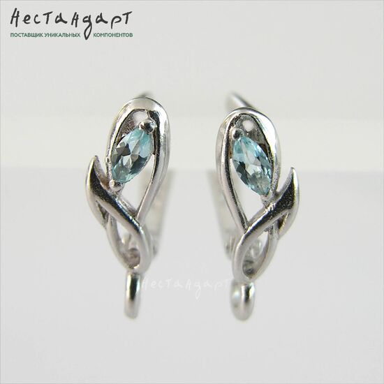 Швензы Fiore Topaz Sterling Silver 15х5 мм (пара)