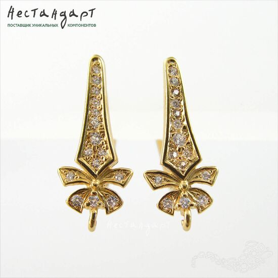 Швензы Majestic Vermeil Sterling Silver 19,5х8 мм (пара)