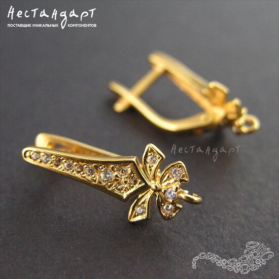 Швензы Majestic Vermeil Sterling Silver 19,5х8 мм (пара), изображение 3