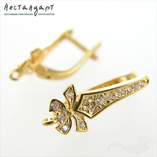 Швензы Majestic Vermeil Sterling Silver 19,5х8 мм (пара), изображение 4