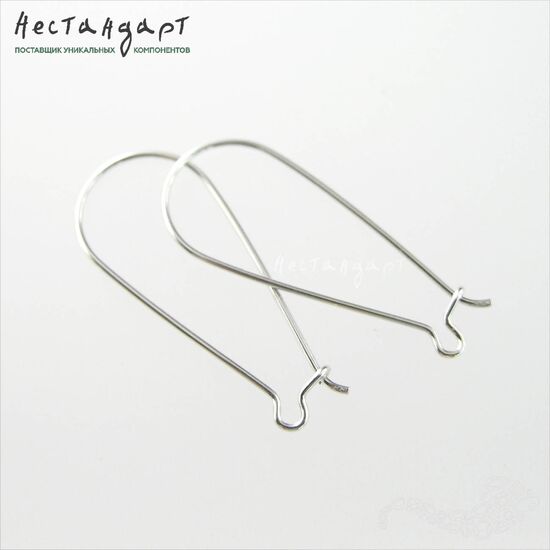 Швензы-петли с замком Sterling Silver 36 мм (пара), изображение 4