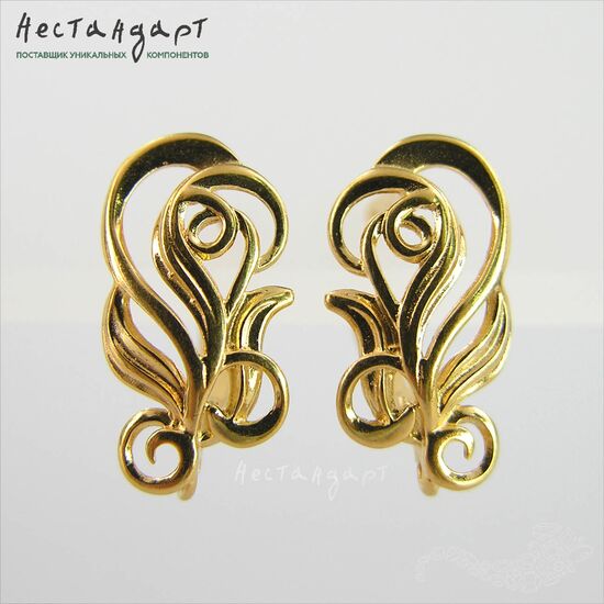 Швензы Fairy Elf Vermeil Sterling Silver 18х9 мм (пара)