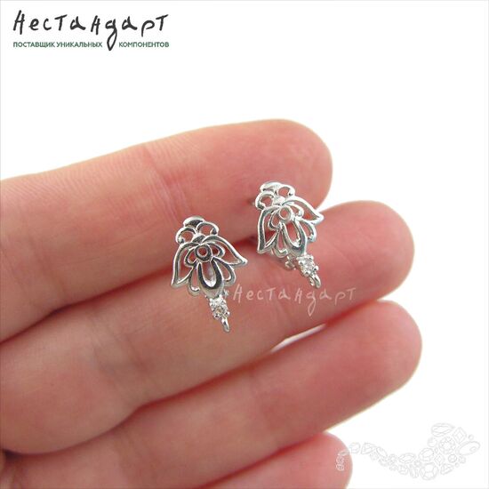 Швензы Lotus Sterling Silver Rhodium Plated 14х10 мм (пара)