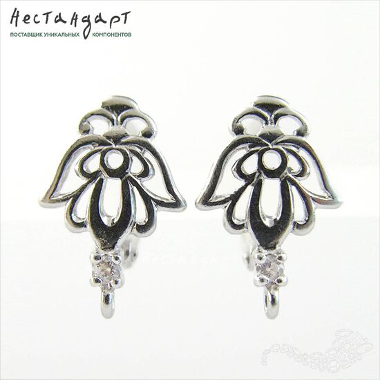 Швензы Lotus Sterling Silver Rhodium Plated 14х10 мм (пара), изображение 3