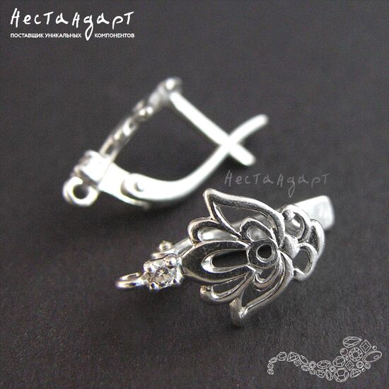 Швензы Lotus Sterling Silver Rhodium Plated 14х10 мм (пара), изображение 4