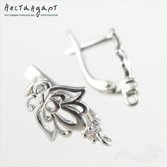 Швензы Lotus Sterling Silver Rhodium Plated 14х10 мм (пара), изображение 5