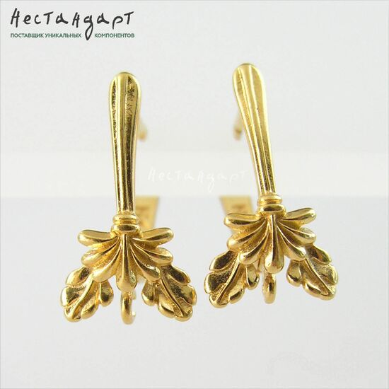 Швензы Oak Vermeil Sterling Silver 17х9 мм (пара), изображение 4