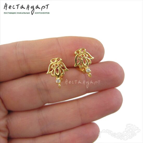 Швензы Lotus Vermeil Sterling Silver 14х10 мм (пара), изображение 2