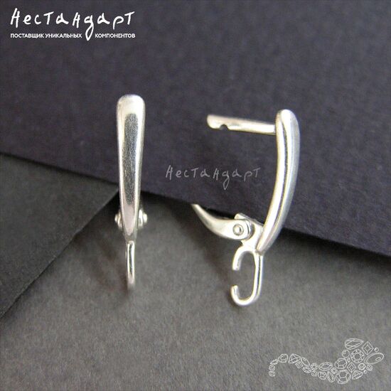 Швензы Brevità Sterling Silver 17х2,5 мм (пара), изображение 3