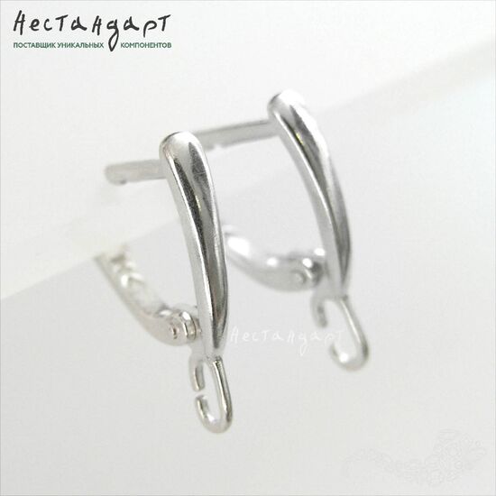 Швензы Brevità Sterling Silver 17х2,5 мм (пара), изображение 4