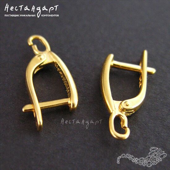 Швензы Brevità Vermeil Sterling Silver 17х2,5 мм (пара), изображение 3