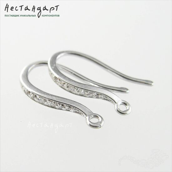 Швензы Milan Sterling Silver Rhodium Plated 17х2 мм (пара)