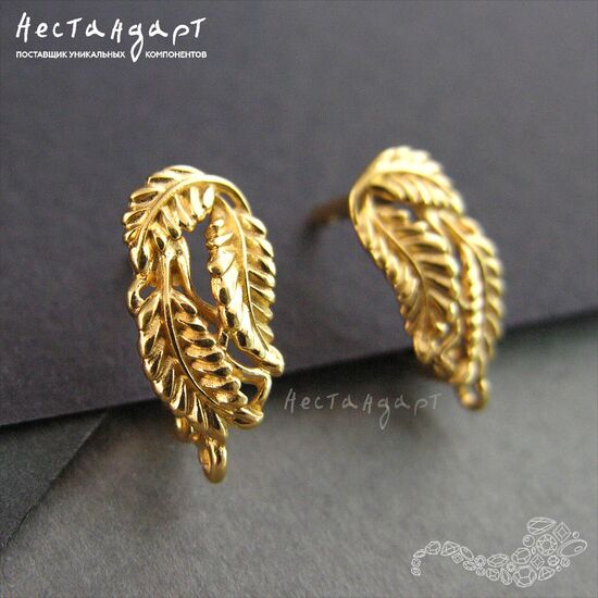 Швензы Garland Vermeil Sterling Silver 16х7,5 мм (пара), изображение 3