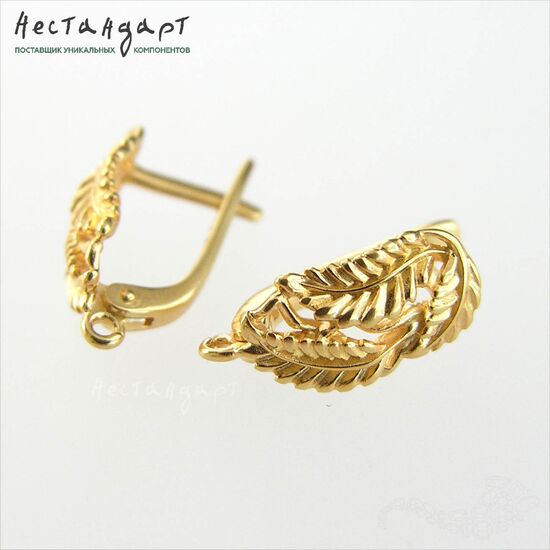 Швензы Garland Vermeil Sterling Silver 16х7,5 мм (пара), изображение 4