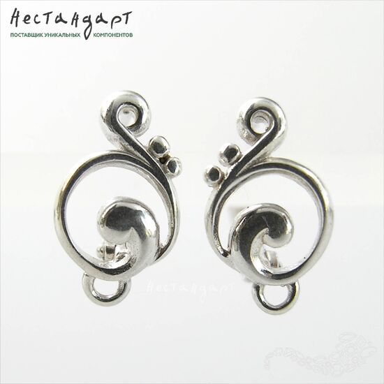 Швензы Music Sterling Silver 13х7,5 мм (пара)