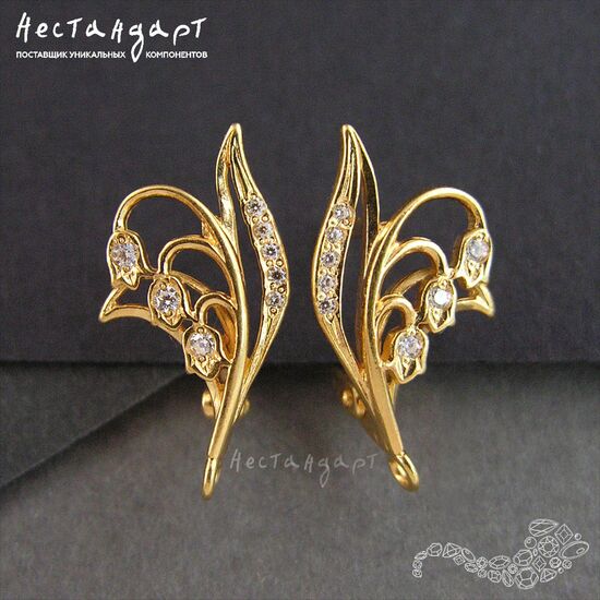 Швензы May-Lily Vermeil Sterling Silver 19х10 мм (пара)