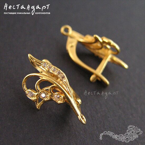 Швензы May-Lily Vermeil Sterling Silver 19х10 мм (пара), изображение 4