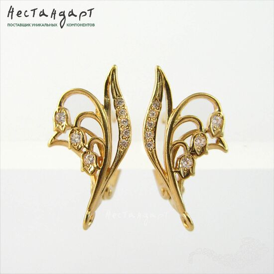 Швензы May-Lily Vermeil Sterling Silver 19х10 мм (пара), изображение 5