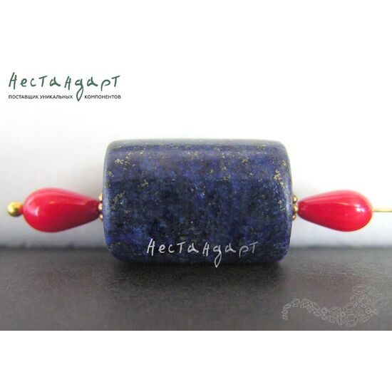 Лазурит натуральный Blue Cylinder 12-13х7-8 мм (уп.6 шт.), изображение 2