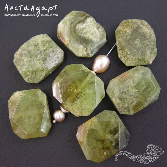 Гранат натуральный Octagon 22-25х20 мм, изображение 4