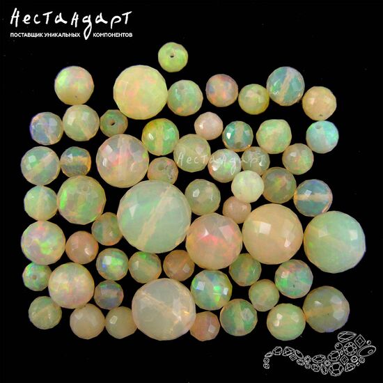 Опал натуральный эфиопский ограненный Precious Opal 3-7 мм (уп. 5 шт.), изображение 2