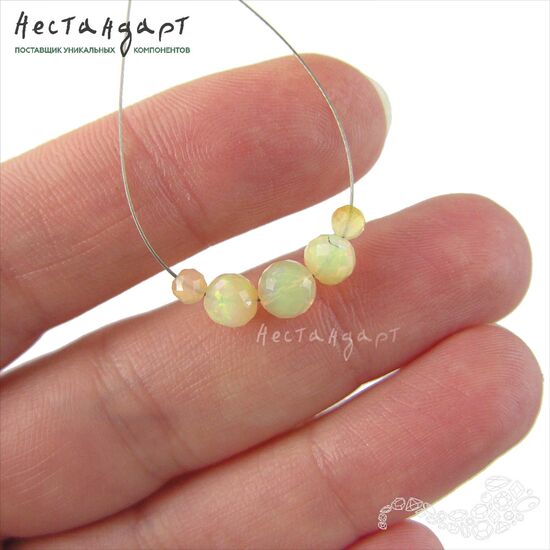 Опал натуральный эфиопский ограненный Precious Opal 3-7 мм (уп. 5 шт.), изображение 3