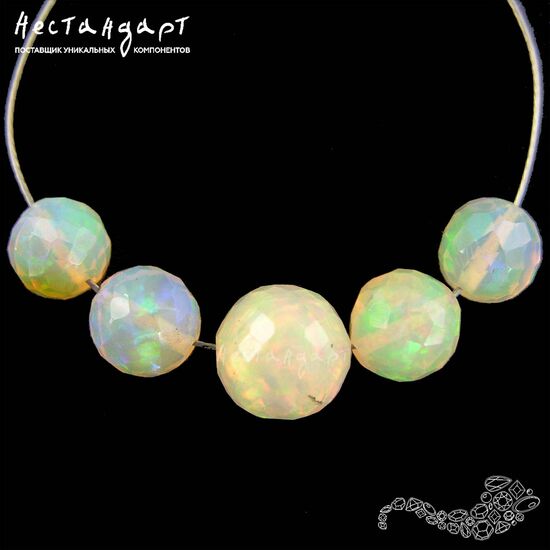 Опал натуральный эфиопский ограненный Precious Opal 3-7 мм (уп. 5 шт.), изображение 4