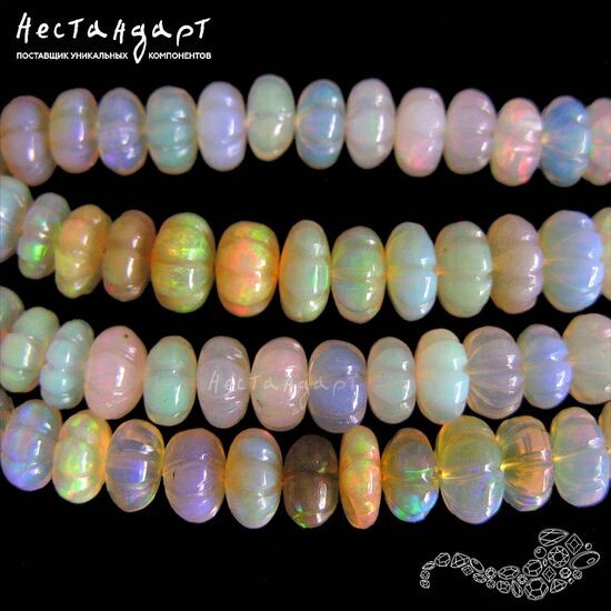 Опал натуральный резной Pumpkin 7-10 мм, изображение 4