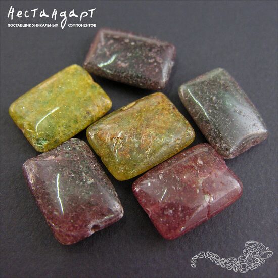 Кварцит натуральный Rectangle 20-21х15-16 мм, изображение 3