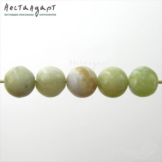 Серпентин натуральный гладкий 8 мм (уп. 5 шт.), изображение 8