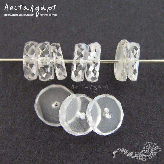 Самоцветы натуральные Rondel Cut Mix 6-7х2-3 мм (уп.10 шт.), изображение 2