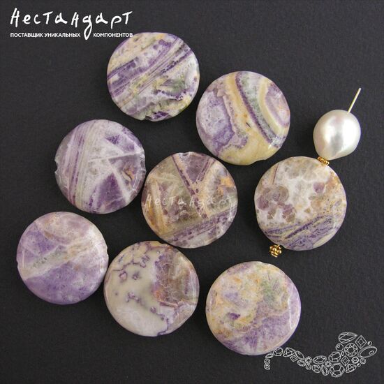 Флюорит натуральный Disk 25 мм, изображение 3