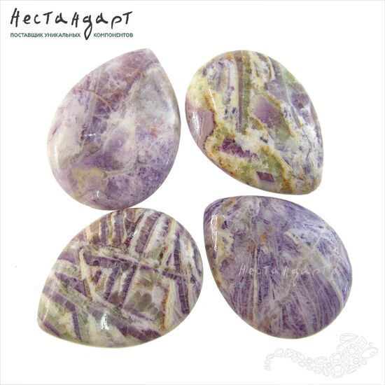 Флюорит натуральный Drop 39-40х29-30 мм, изображение 2