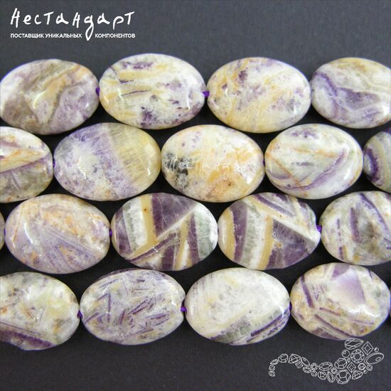 Флюорит натуральный Oval 18-19х13 мм (уп. 5 шт.), изображение 3