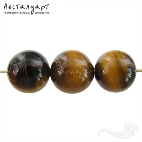 Тигровый глаз натуральный 13-14 мм